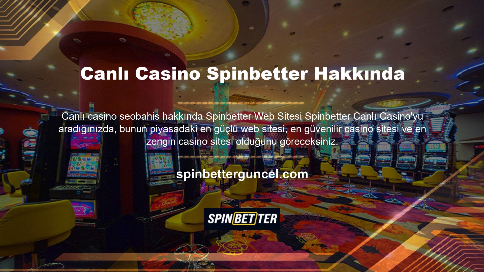 Spinbetter, ücretsiz casino oyunları ve benzeri alanlarda kullanılabilir, yasal işlevlerini yerine getirir, düzenlenir ve en önemlisi casino oyunları dünyasının en güvenilir oyun sağlayıcıları ve program şirketleri ile çalışır