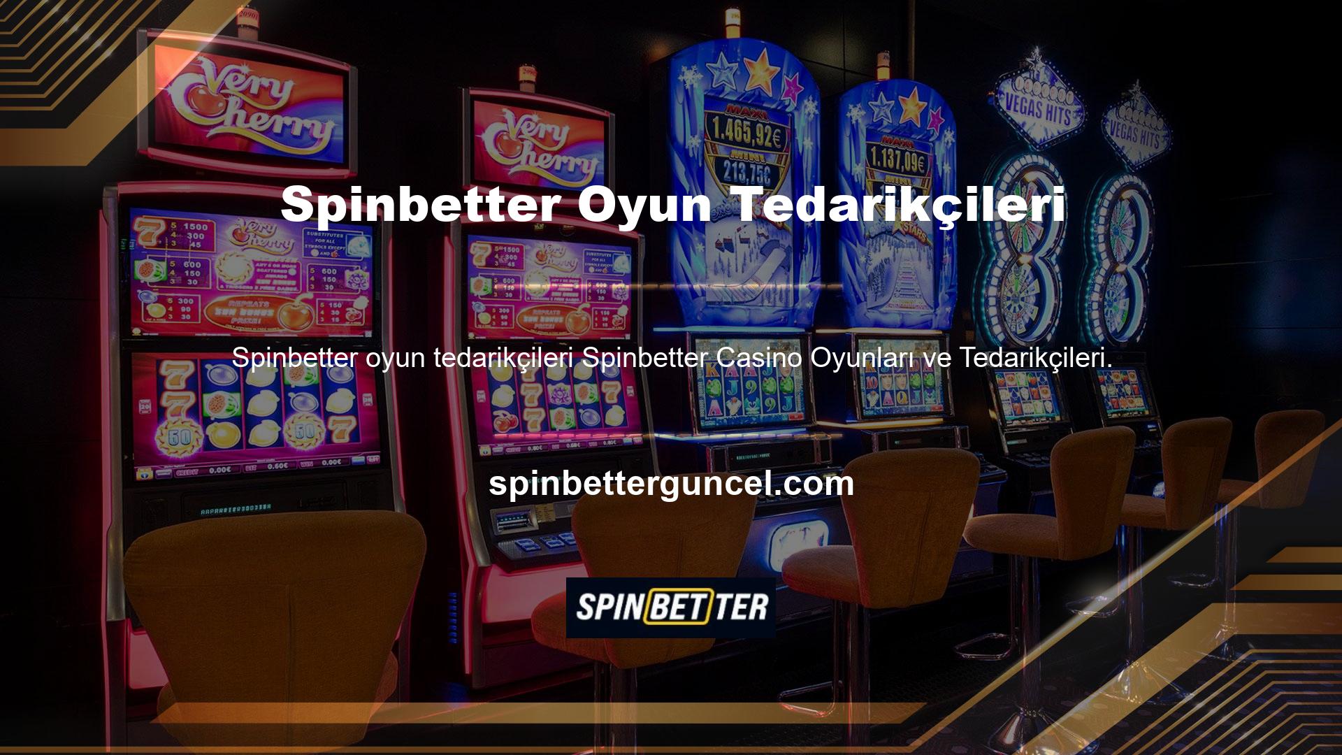 Daha önce de belirttiğimiz gibi, Spinbetter çok profesyonel oyun sağlayıcılarıyla çalışıyor
