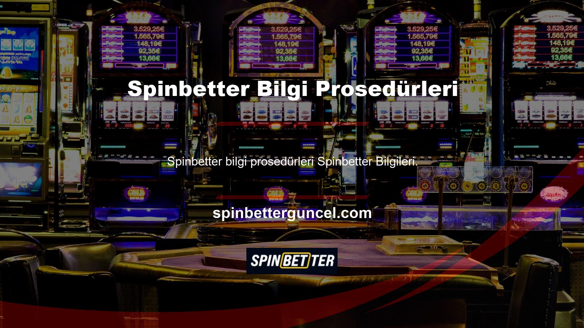 Spinbetter bilgileri ziyaretçilerden ortaklık prosedürleri hakkında genel bilgi vermelerini ister